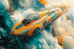 illustrate a sci fi spaceship model