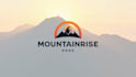 do simple mountain sunrise mascot logo design