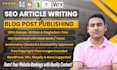 write and publish 50 SEO articles and blog posts on your site