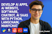 develop ai apps ai website software chatbot ai saas with python langchain
