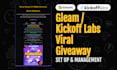 launch viral crypto giveaway using gleam or kickofflabs for lead generation