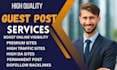 submit guest post, submit article, do manual outreach for SEO backlinks