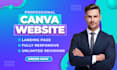 create canva landing page, canva website design, landing page using canva