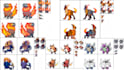 do pixel game pokemon fakemon trainer sprite sheet character animation rpgmaker