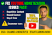 fix youtube monetization issues, reused content issue and adsense issue