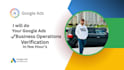 do google ads business operations verifications