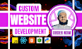 do custom website by react js node js as full stack developer frontend developer