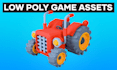 create low poly 3d models and 3d game assets