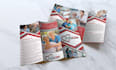 design homecare healthcare flyer, brochure, roll up banner, and business card