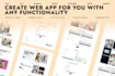 create web app for you with any functionality