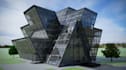 modern architecture,office building concept, sauna, company with logo,cgi render