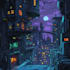 design  illustration of futuristic cyberpunk sci fi city concrpt art