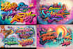 do 80s 90s airbrush graffiti design