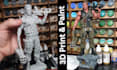 3d print and paint miniature, warhammer, action figure, tabletop, diorama models