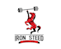 design awesome crossfit steed weightlifting logo