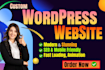 create wordpress website, wordpress website development as a wordpress developer