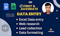 provide fast,accurate data entry linkedin and web research