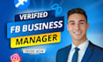 create fresh verified fb business manager and ads account