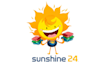 design a fun sun character laundry business logo