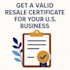 usa resale certificate filing for ecommerce