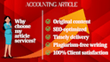 write informative and practical content on accounting
