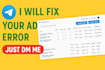 fix your telegram ads errors and run successful campaigns