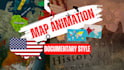edit 2d,3d map animation and documentary, war style video editing