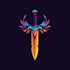 made design medieval fantasy game, rpg, mmo game logo