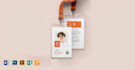 design custom professional id card, id badge
