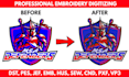 do professional embroidery digitizing into dst,pes,emb,jef,pxf files quickly