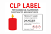 create clp labels for candles, detergents and chemical mixtures