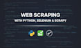 build python bot to scrape websites, collect data from apis