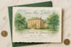 create custom wedding venue illustrations for save the dates