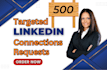 manually grow your targeted linkedin connections with request message, promotion