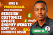design edit customize shopify website redesign wix ecommerce store update seo va