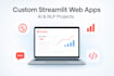 build custom web apps for ai, ml and nlp projects