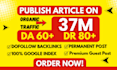 write and publish article on premium sites, premium guest post service