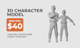 create your 3d character for animation or games