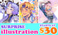draw anime skeb surprise illustration