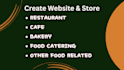 create restaurant, cafe, bakery, food catering website