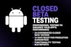 beta test your android app and give professional feedback