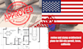 review and stamp architectural plans for USA city permit, texas, california