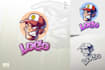 do mad guy ice cream cone cartoon mascot logo