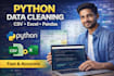clean, process and analyze data using python pandas