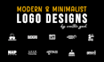design a modern minimalist logo and brand identity for your business