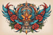 create awesome old school tattoo style design