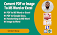 accurately convert PDF or image to editable word or excel