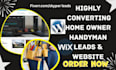 generate homeowners leads roofing construction handyman window installation web