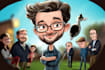 draw full body big head cartoon caricature