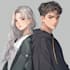 draw you anime couple art portrait